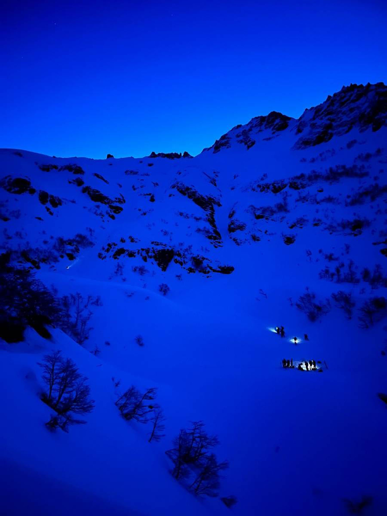 Avalancha en el cerro López de Bariloche. Foto: Gentileza.