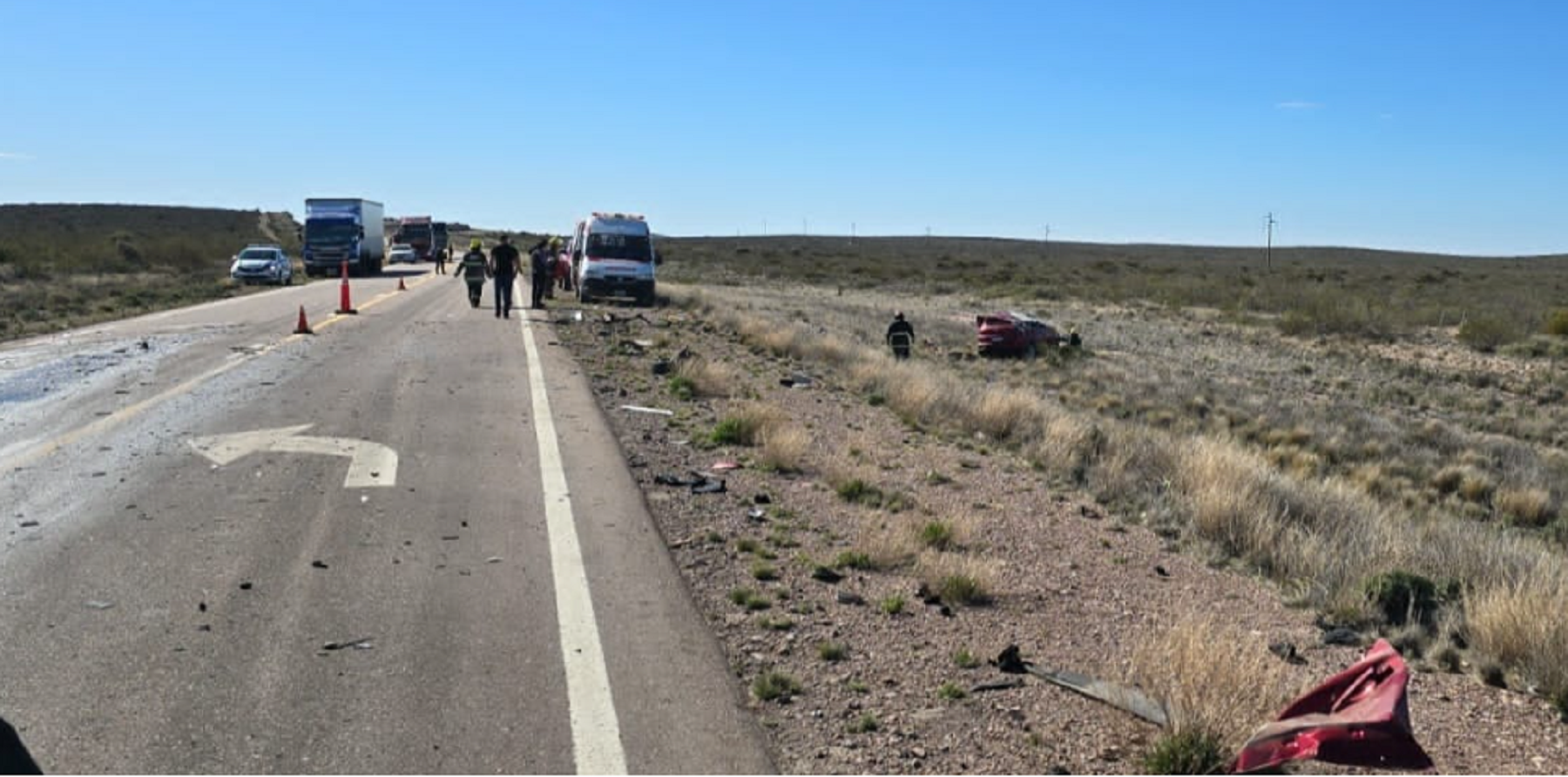 Murió un hombre tras chocar contra un camión cerca de Sierra Grande. Foto: gentileza