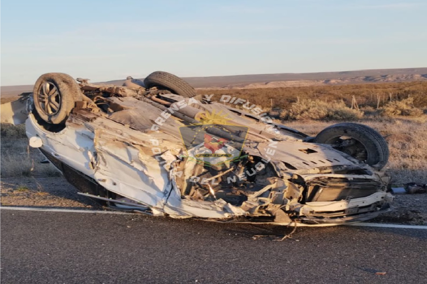 Fuerte choque frontal en la Ruta 237, cerca de Piedra del Águila: hay cuatro heridos (Foto: gentileza)