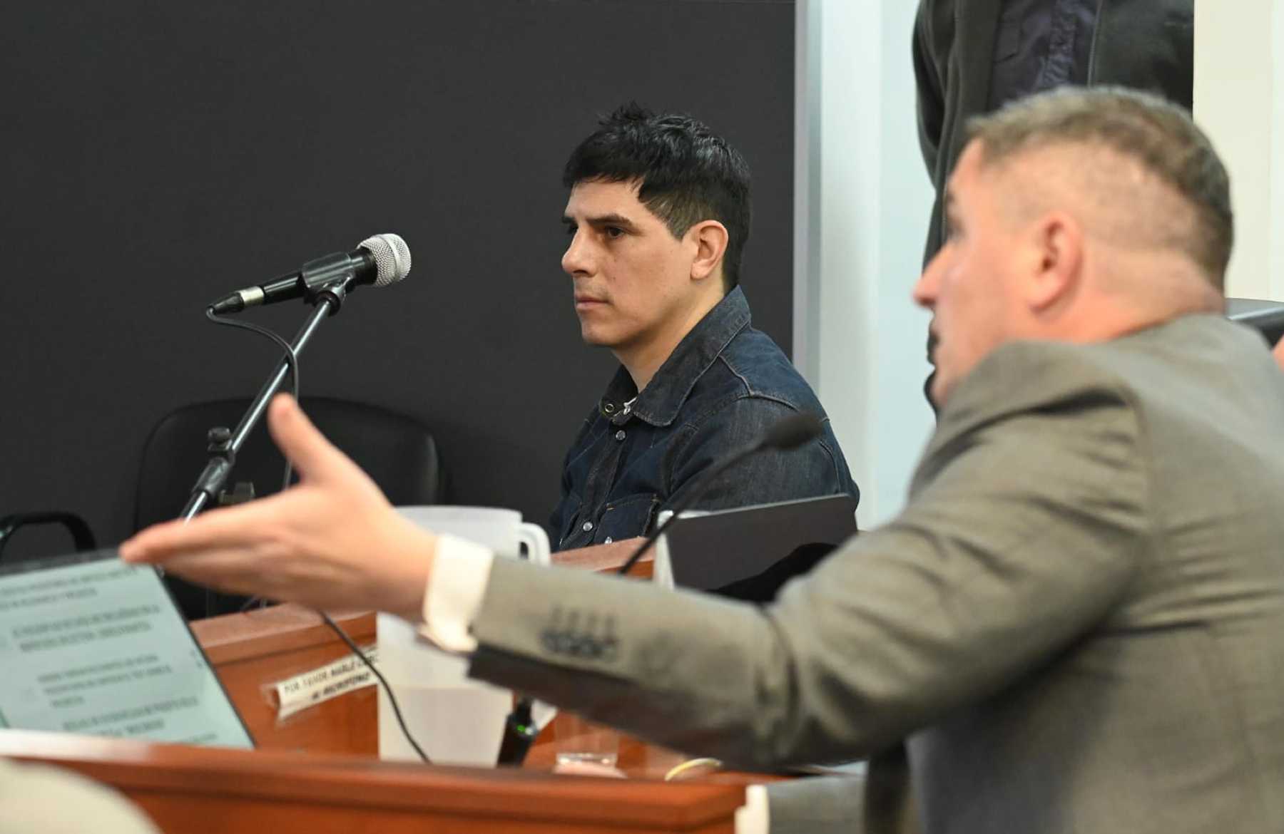 Pablo Parra durante la audiencia de este miércoles en Cipolletti. (Foto: Florencia Salto)