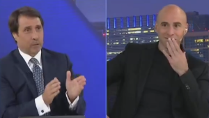 Incómodo momento al aire entre Feinmann y Trebucq por los elogios de Javier Milei: «Te felicito pelado»