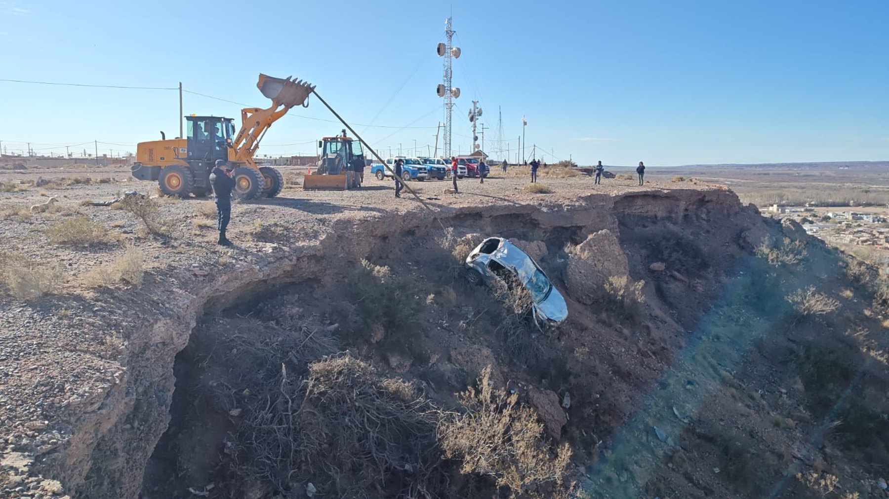 Arrojó el auto con su expareja adentro. Foto: Gentileza para Diario Río Negro