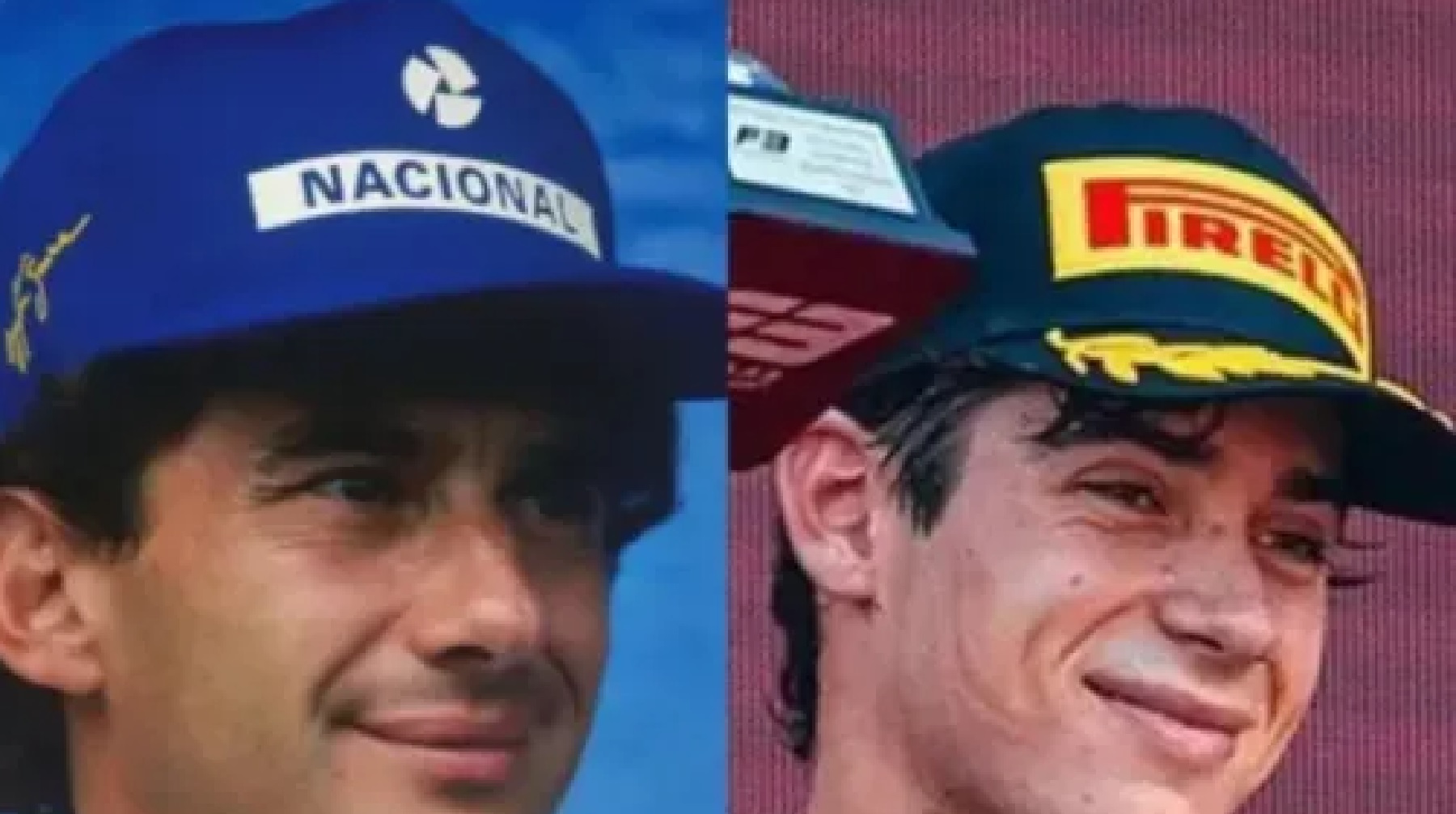 El parecido y las coincidencias entre Colapinto y Senna.