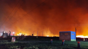 Incendio a la vera de la Ruta 69, cerca de El Chañar: tras varias horas, lograron controlar el fuego