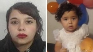 Intensa búsqueda de una madre y su hija de dos años en Roca