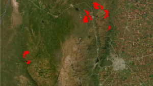 El mapa de la NASA que muestra el minuto a minuto de los incendios en Córdoba