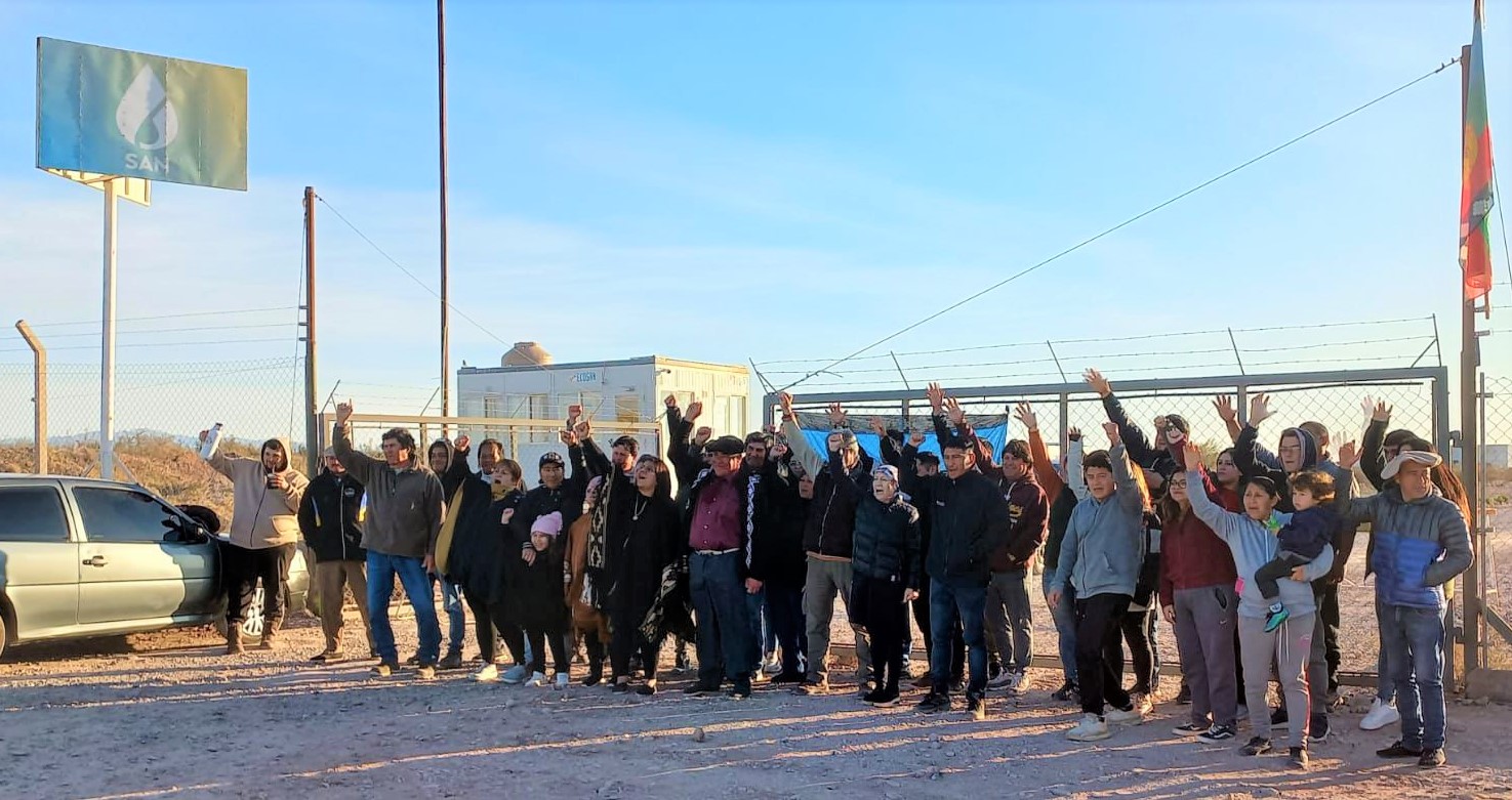 La zonal Xawnko inició el lunes una protesta en las tratadoras de residuos petroleros. Foto: gentileza.