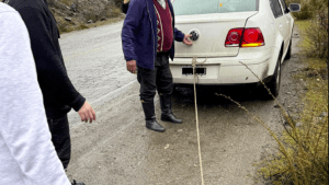 Ató su perro al auto y lo arrastró por la Ruta 40 en San Martín de los Andes: «Dijo que tenía olor»