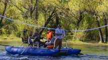 Video image: Raft down the Chimehuín River, kicking off a new fishing season