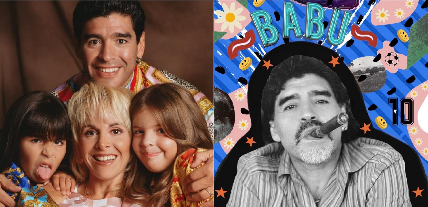 "Buba" es como le dice la hija de Dalma a su abuelo Diego Maradona.