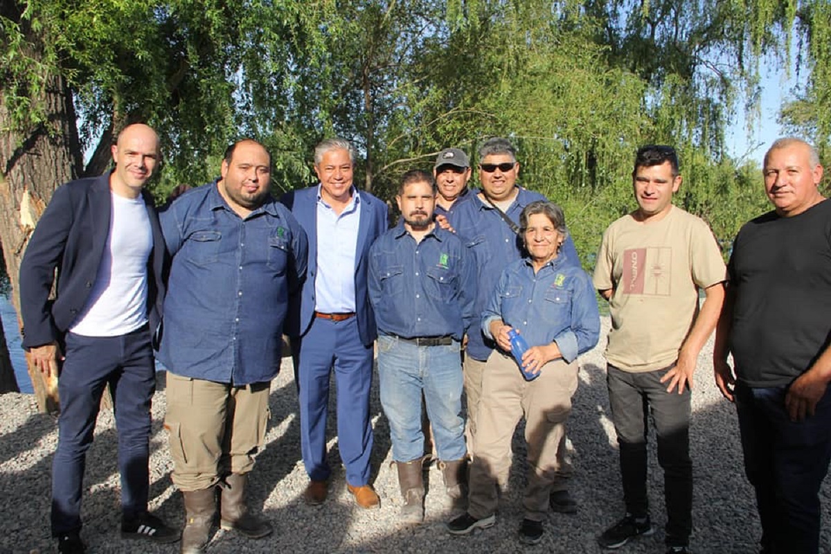 El gobernador Figueroa y el intendente Cimolai inauguraron este martes la obra de la planta potabilizadora (Prensa Municipalidad de Centenario)