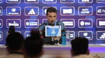 Imagen de Scaloni: «Está la posibilidad de que jueguen Messi, Lautaro y Julián juntos»