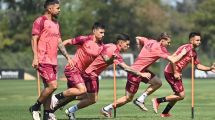 Imagen de River, con línea de 5 (o de 3) para la primera semifinal de la Copa Libertadores, ante Mineiro