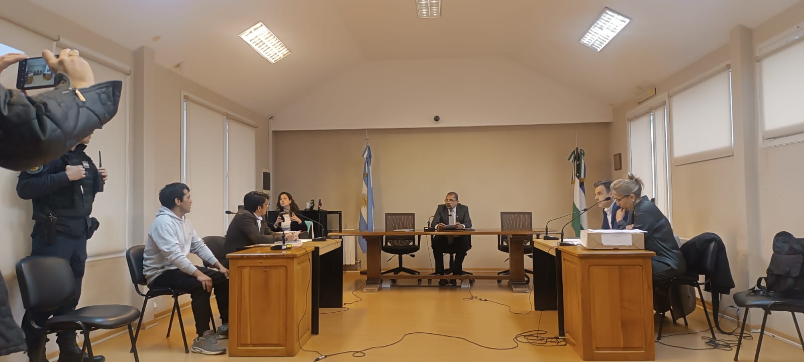 La audiencia de formulación de cargos contra José Chávez Aguilar se hizo el lunes en Bariloche. (foto gentileza prensa Poder Judicial)