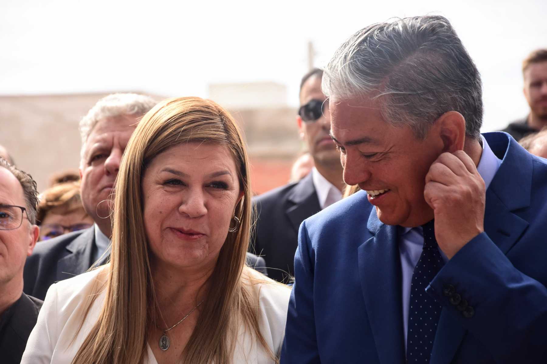 Gloria Ruiz, vicegobernadora, y Rolando Figueroa, gobernador de Neuquén. Foto: Cecilia Maletti.