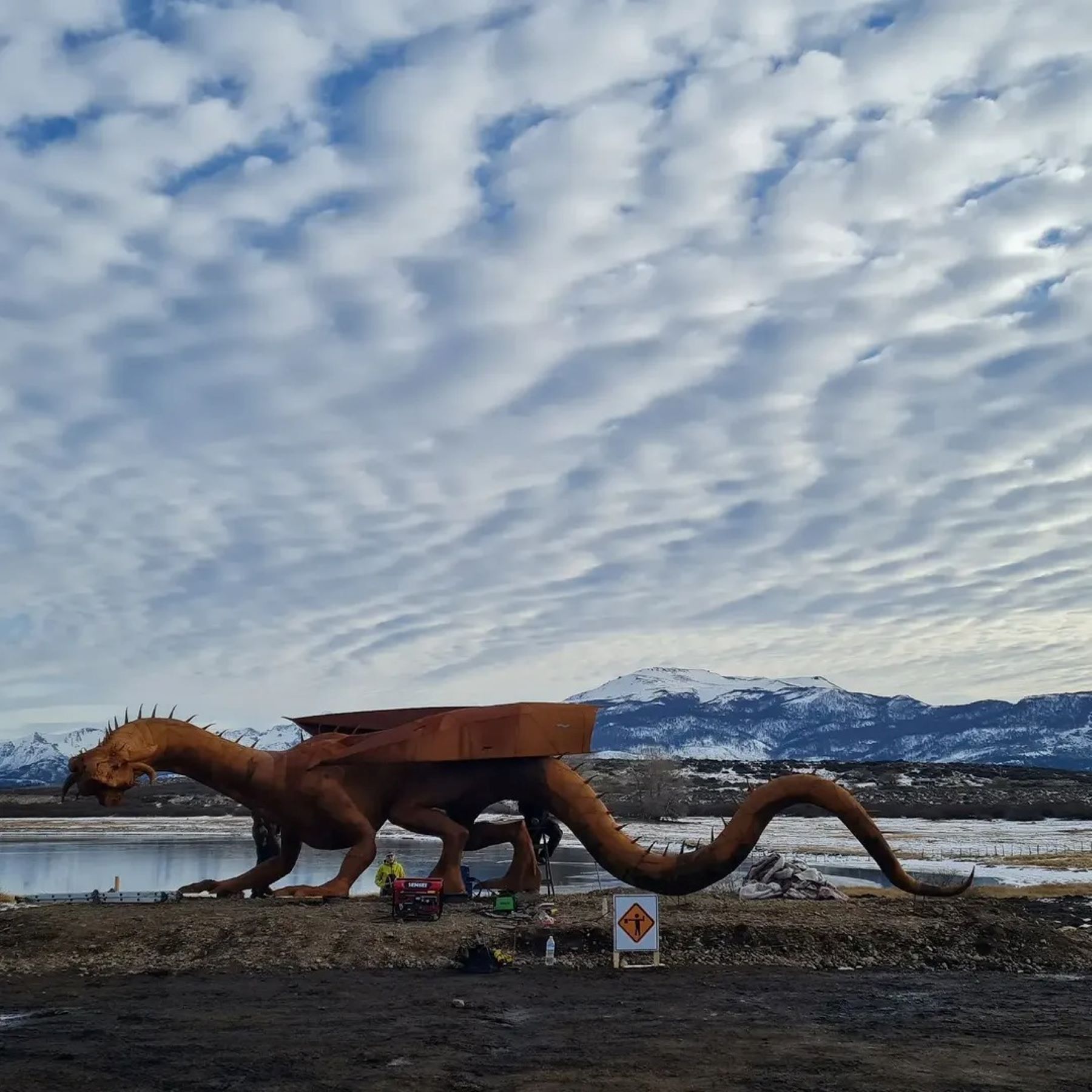 Una de las obras gigantes de Tomas Schinelli. Foto: gentileza