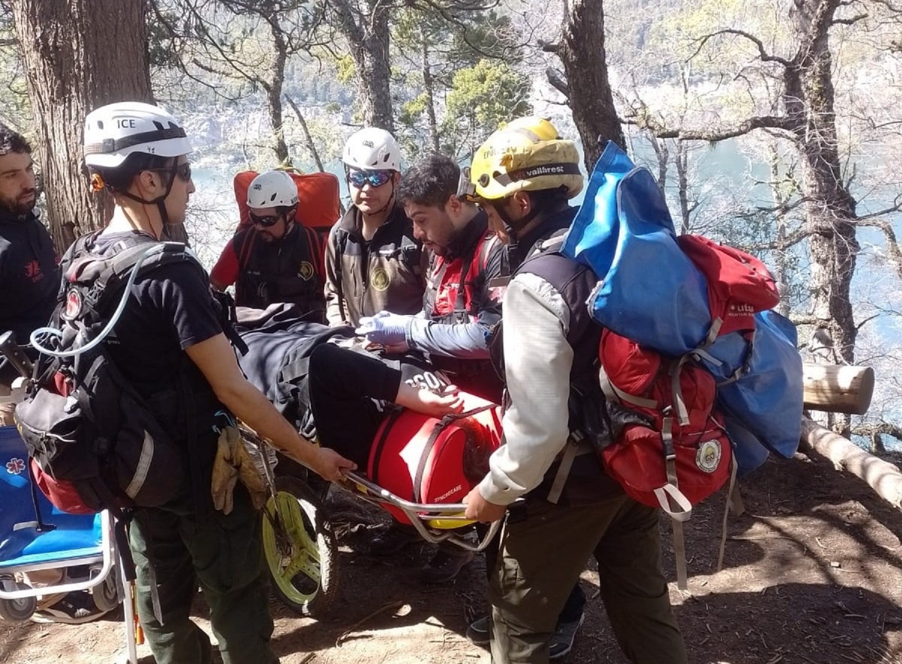 Rescate en San Martín de los Andes. Foto: gentileza. 