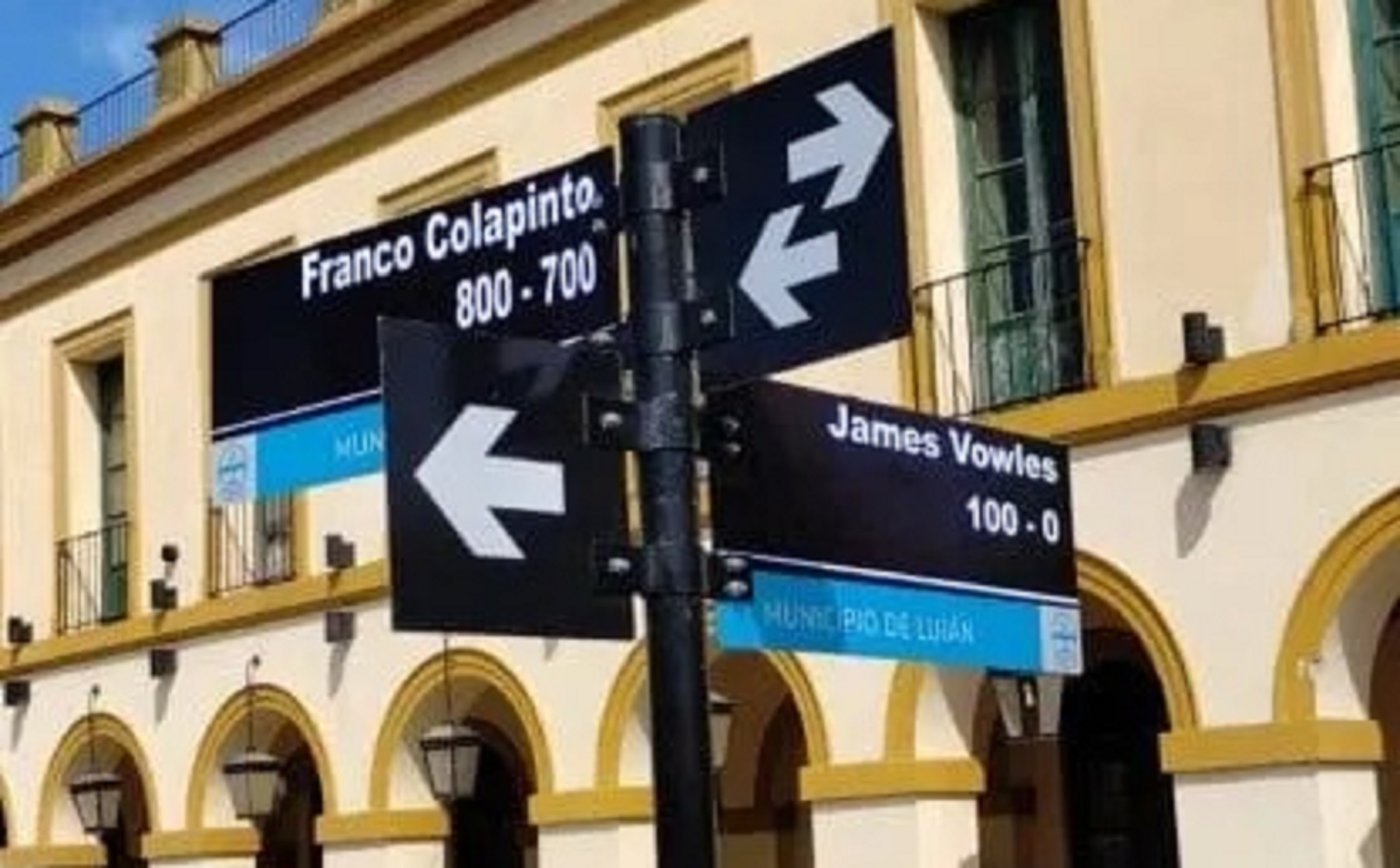 Una calle recibió el nombre de Franco Colapinto en Luján. Foto: Gentileza.