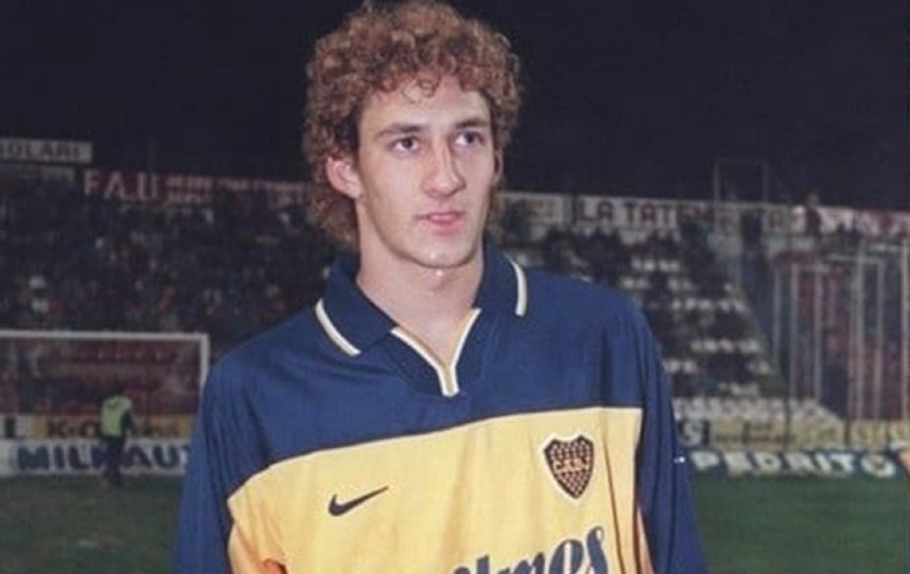 Fabricio Coloccini durante su debut con la camiseta de Boca.