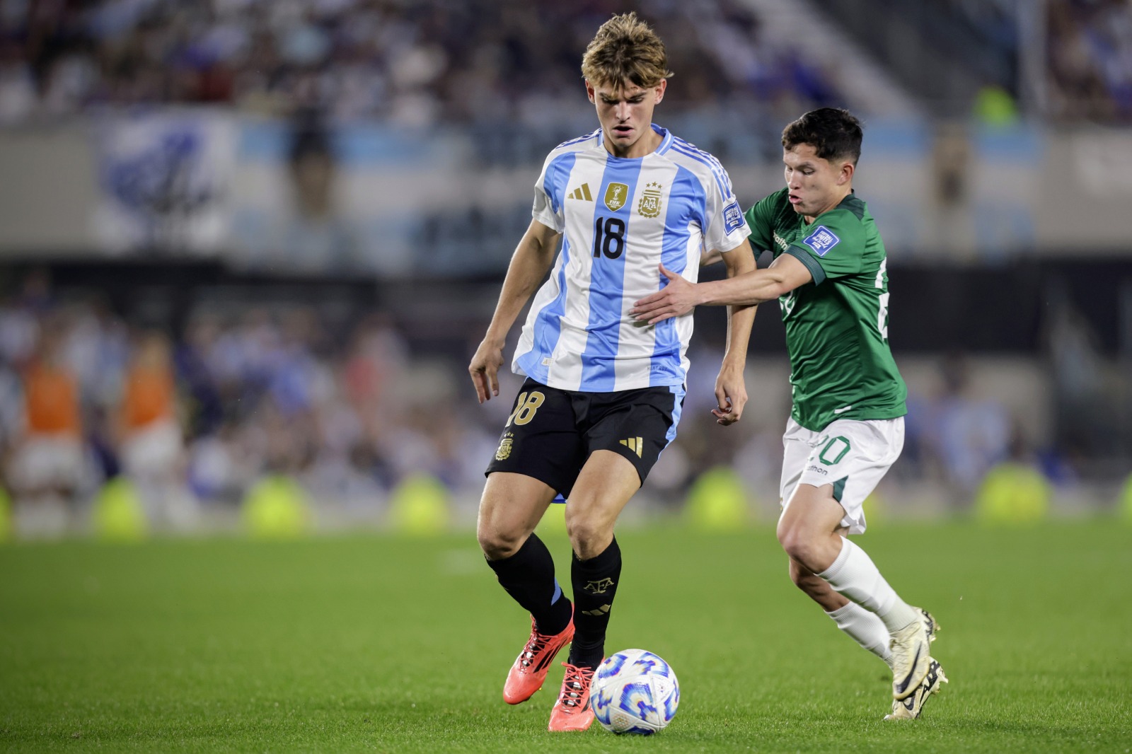 Nicolás Paz debutó en la Selección Argentina mayor. (Foto: Fotobaires)