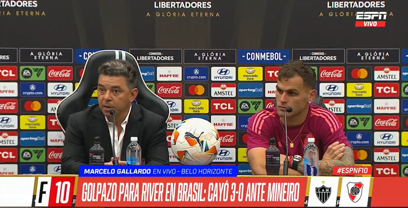 Gallardo analizó la derrota de River en conferencia de prensa.