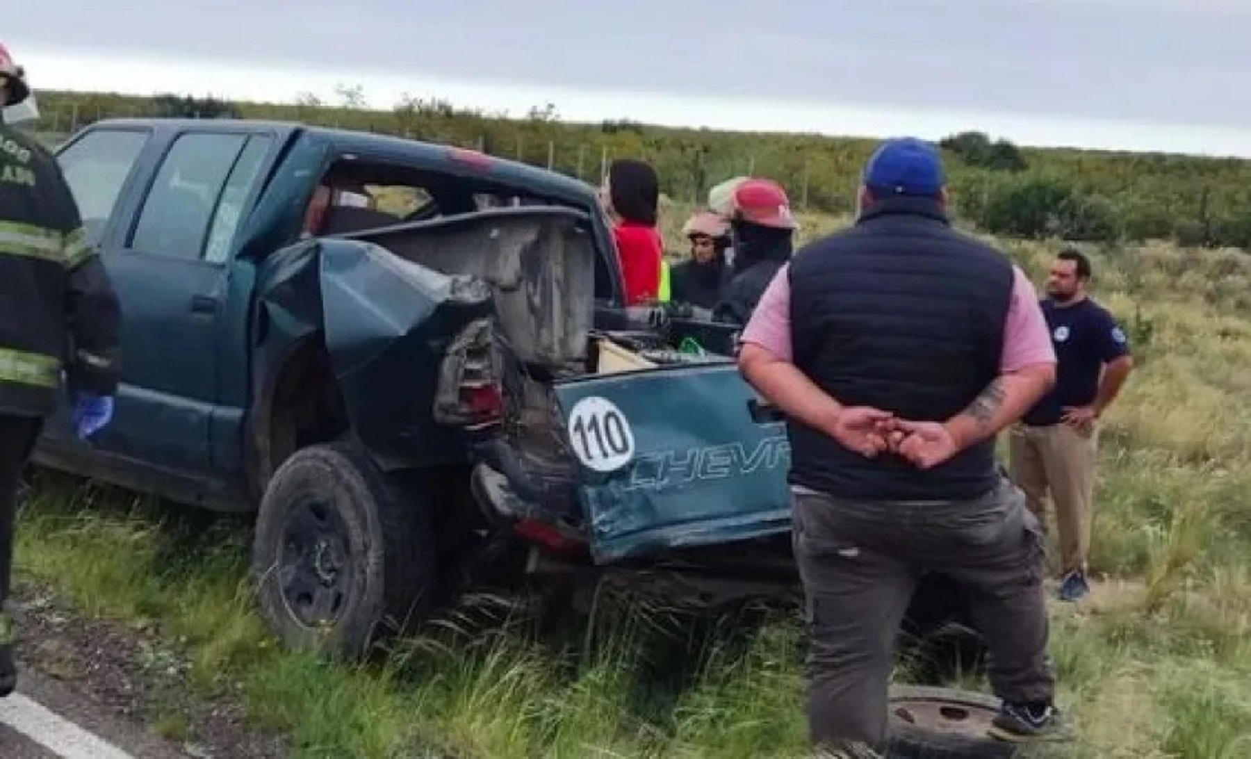 Un camión lo embistió en Ruta 22. Foto: gentileza 7 en Punto. 