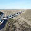 Imagen de Video | Corte en Ruta 6 cerca de Roca: bloquean el paso a camiones con arena por tiempo indeterminado