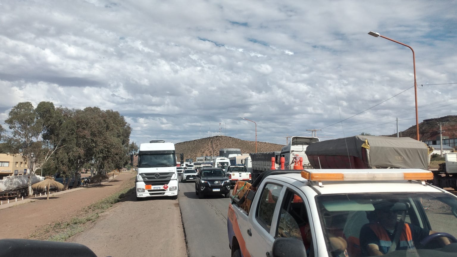 Demoras en Ruta 7 y Ruta 17 en Neuquén. Foto: gentileza