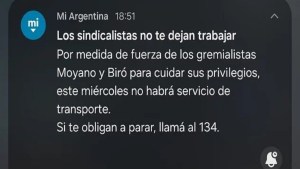 El Gobierno de Milei usó la app Mi Argentina en contra del paro de transportistas: «No te dejan trabajar»