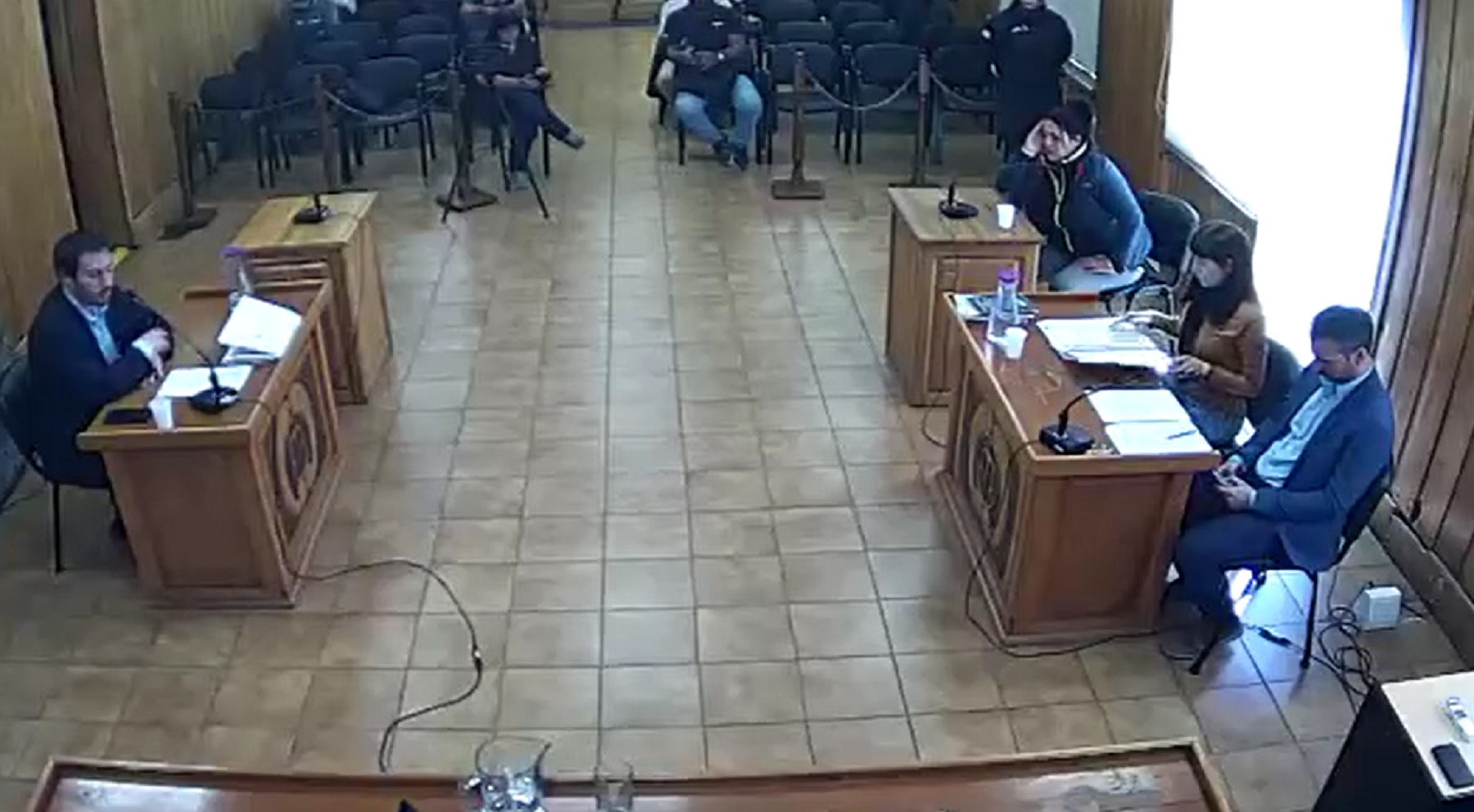 La audiencia realizada en los tribunales de Bariloche el lunes por la tarde. 