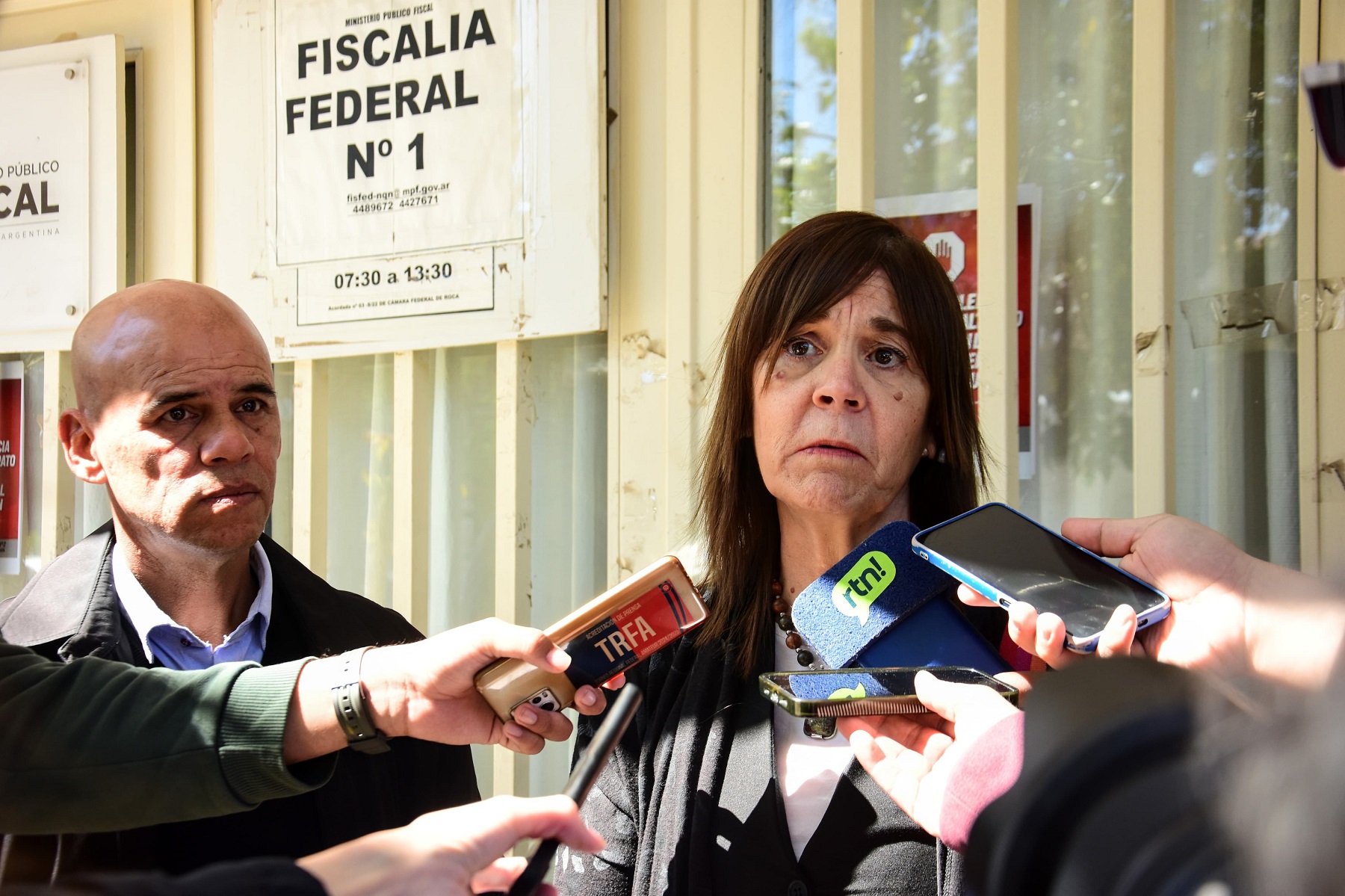 Beatriz Gentile en Fiscalía Federal de Neuquén. Foto Ceci Maletti.