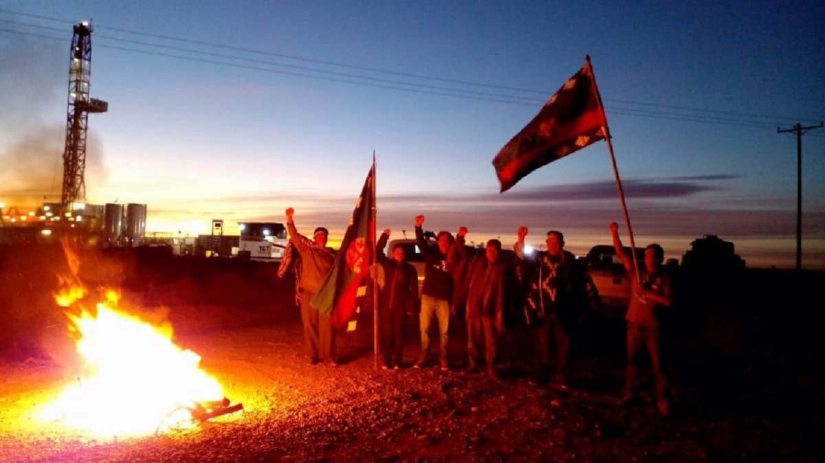 Mapuches bloquean ingresos a yacimientos de Vaca Muerta. Foto: gentileza.