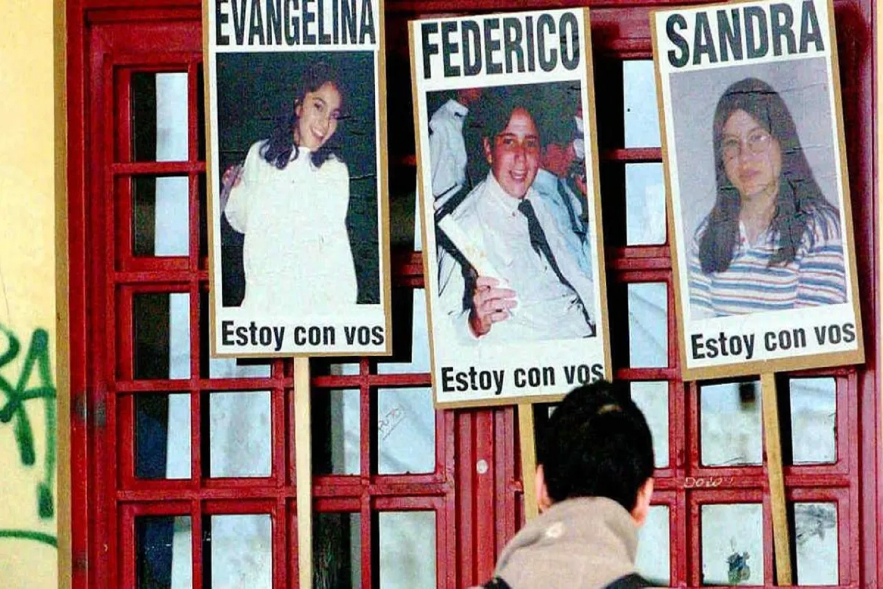 Las tres víctimas, entre ellas Evangelina. Foto: archivo.