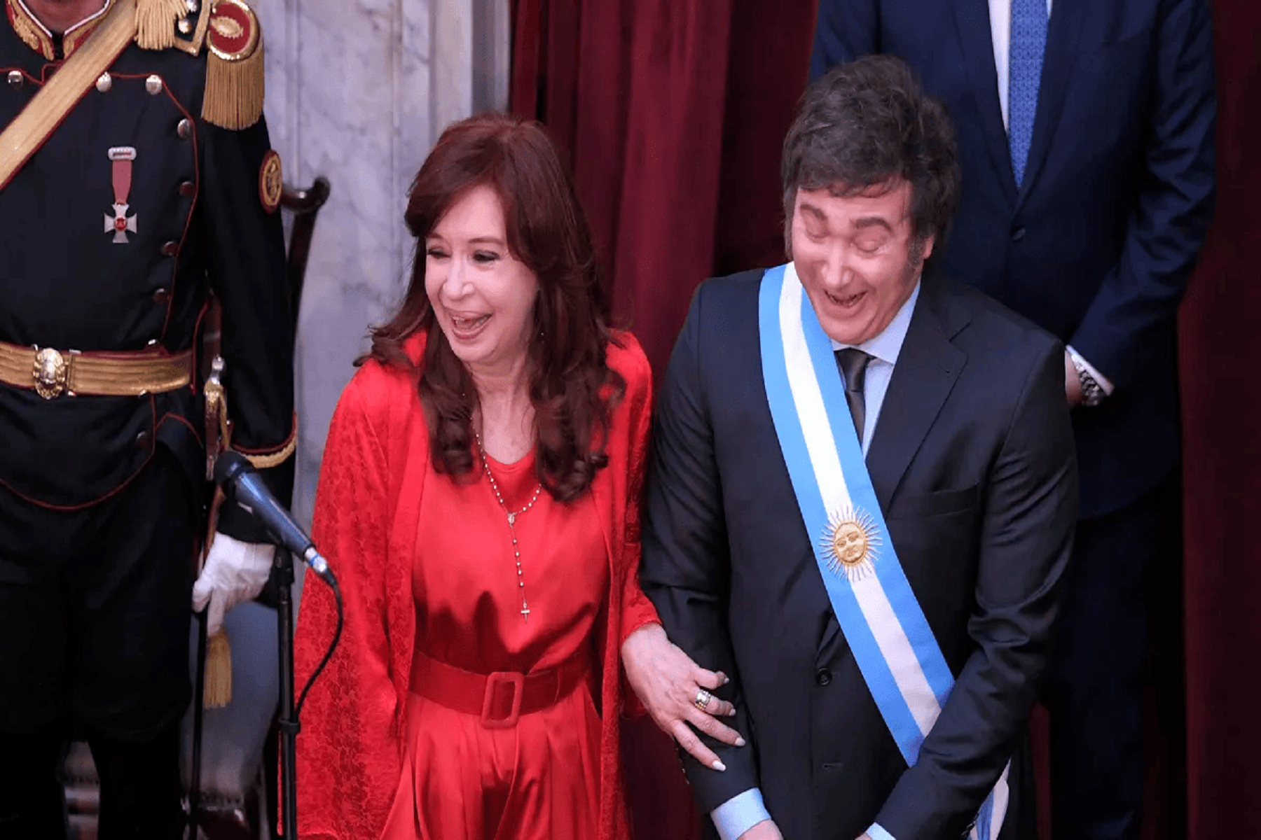 Cristina Kirchner y Javier Milei en el Congreso. Fotografía: Agencia Noticias Argentinas / Archivo.