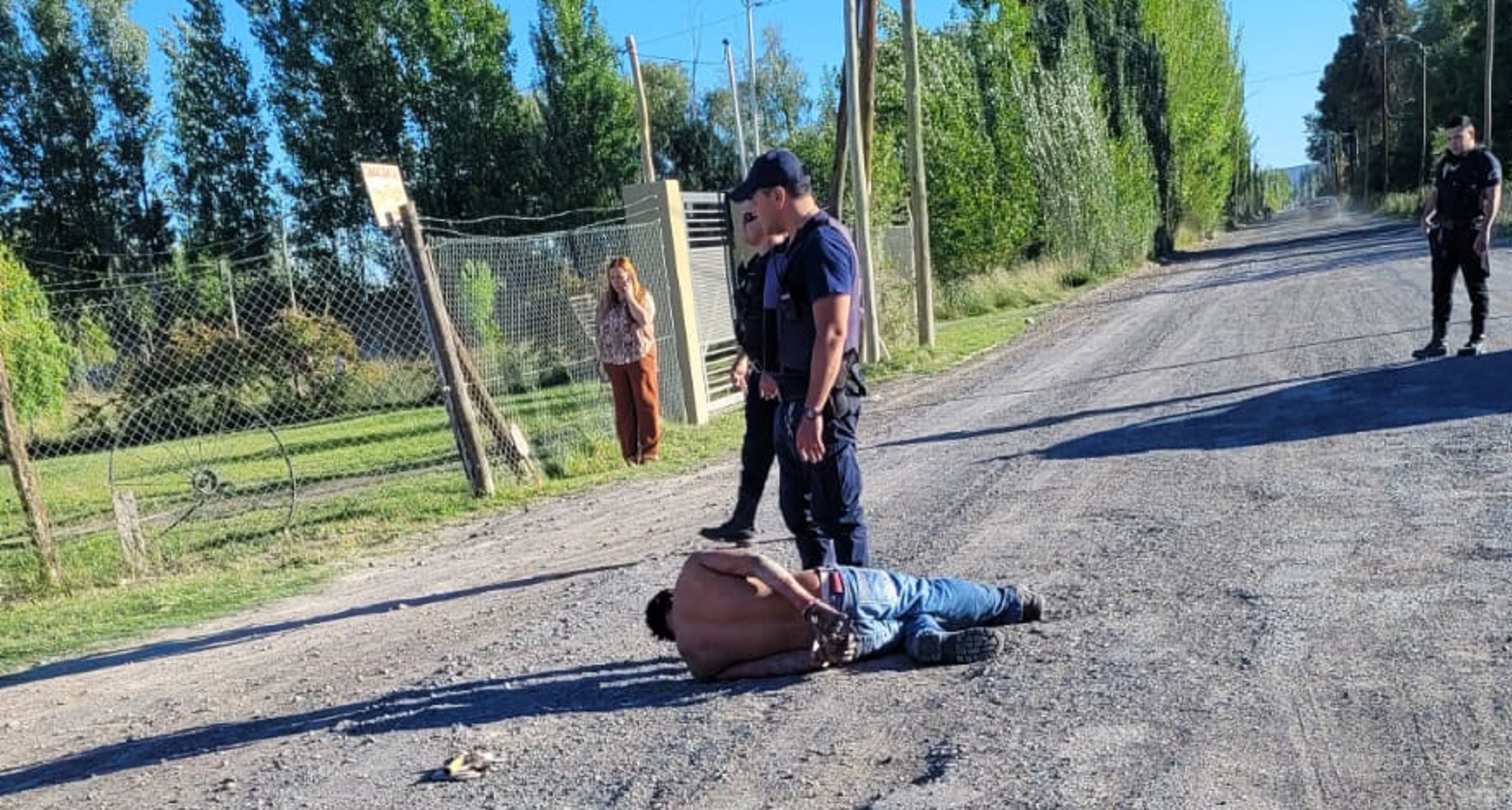 El momento de la detención del imputado, en noviembre de 2023.