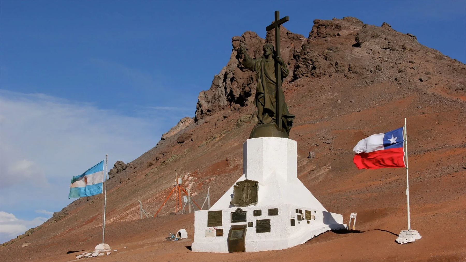 La frontera entre Argentina y Chile. 