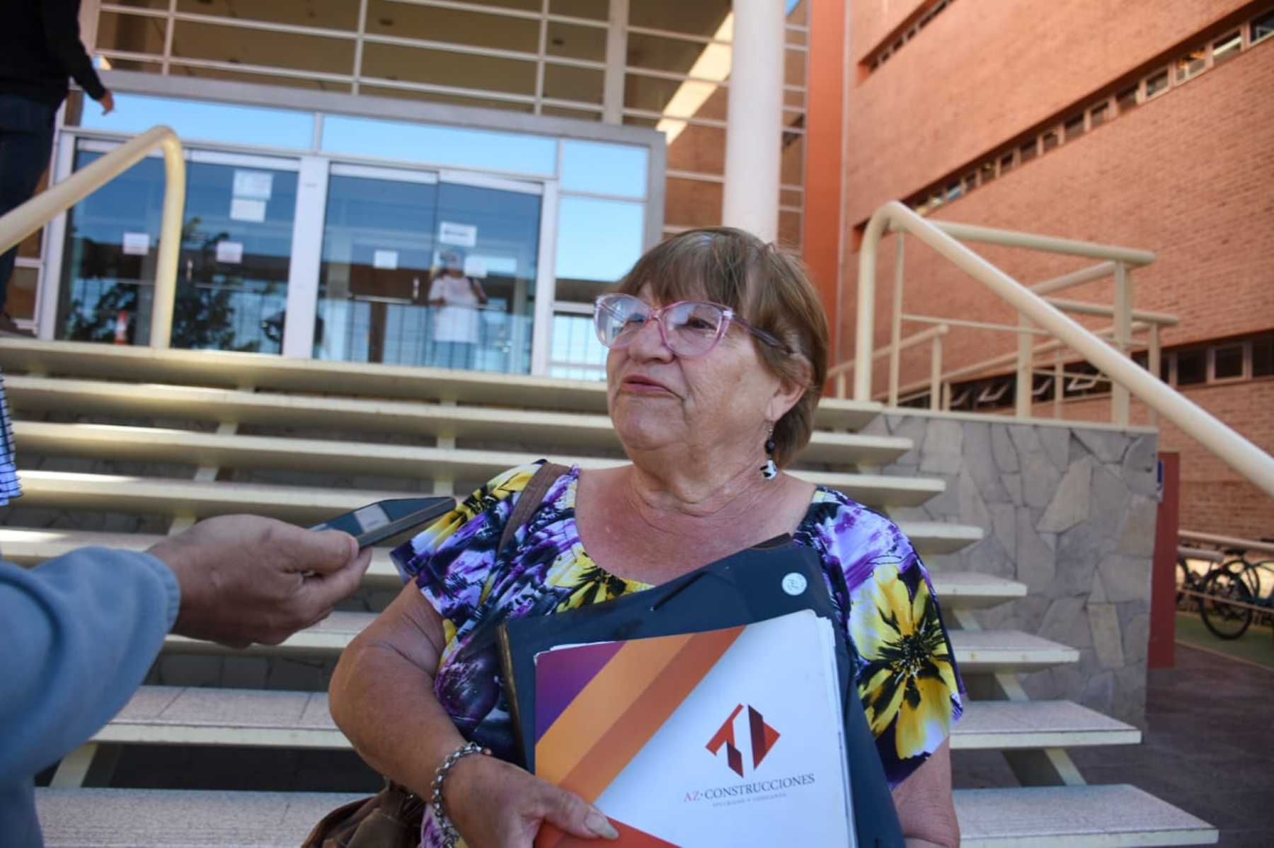 Sonia este jueves en los tribunales de Roca. 