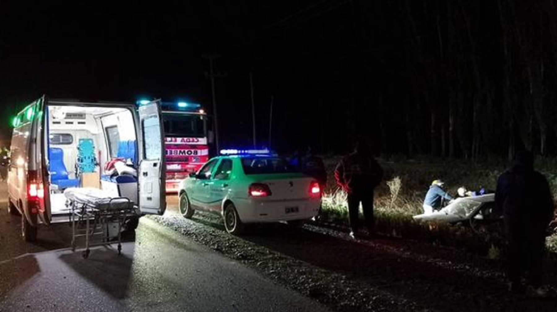 Madrugada accidentada en la Ruta 151. Foto: Seny Radio 99.9