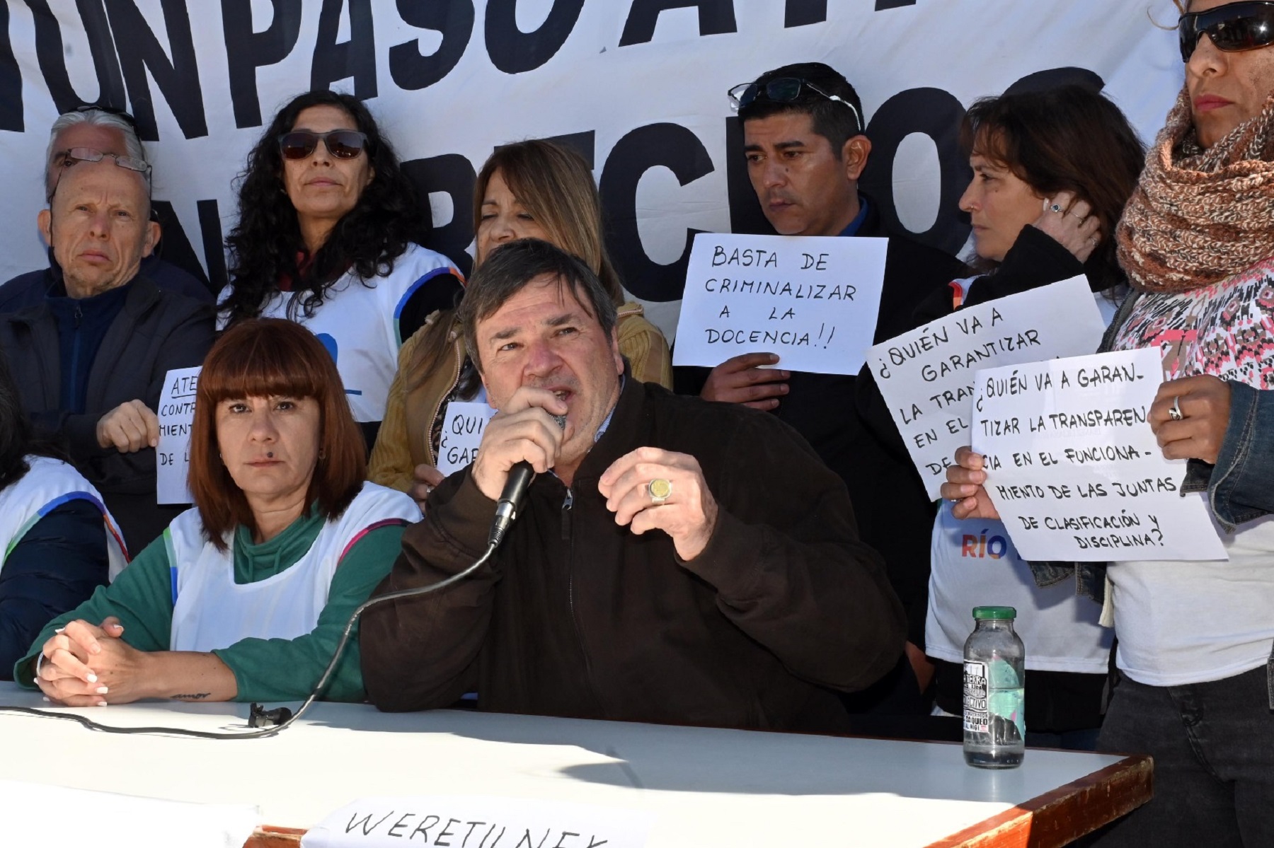 Marcelo Nervi dijo que el gremio no va renunciar en la defensa de los derechos de los docentes. Foto: Marcelo Ochoa.