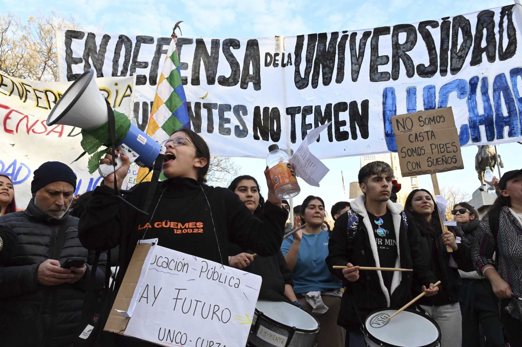 Toma en universidades tras el veto de Milei. 
Foto: Marcelo Ochoa