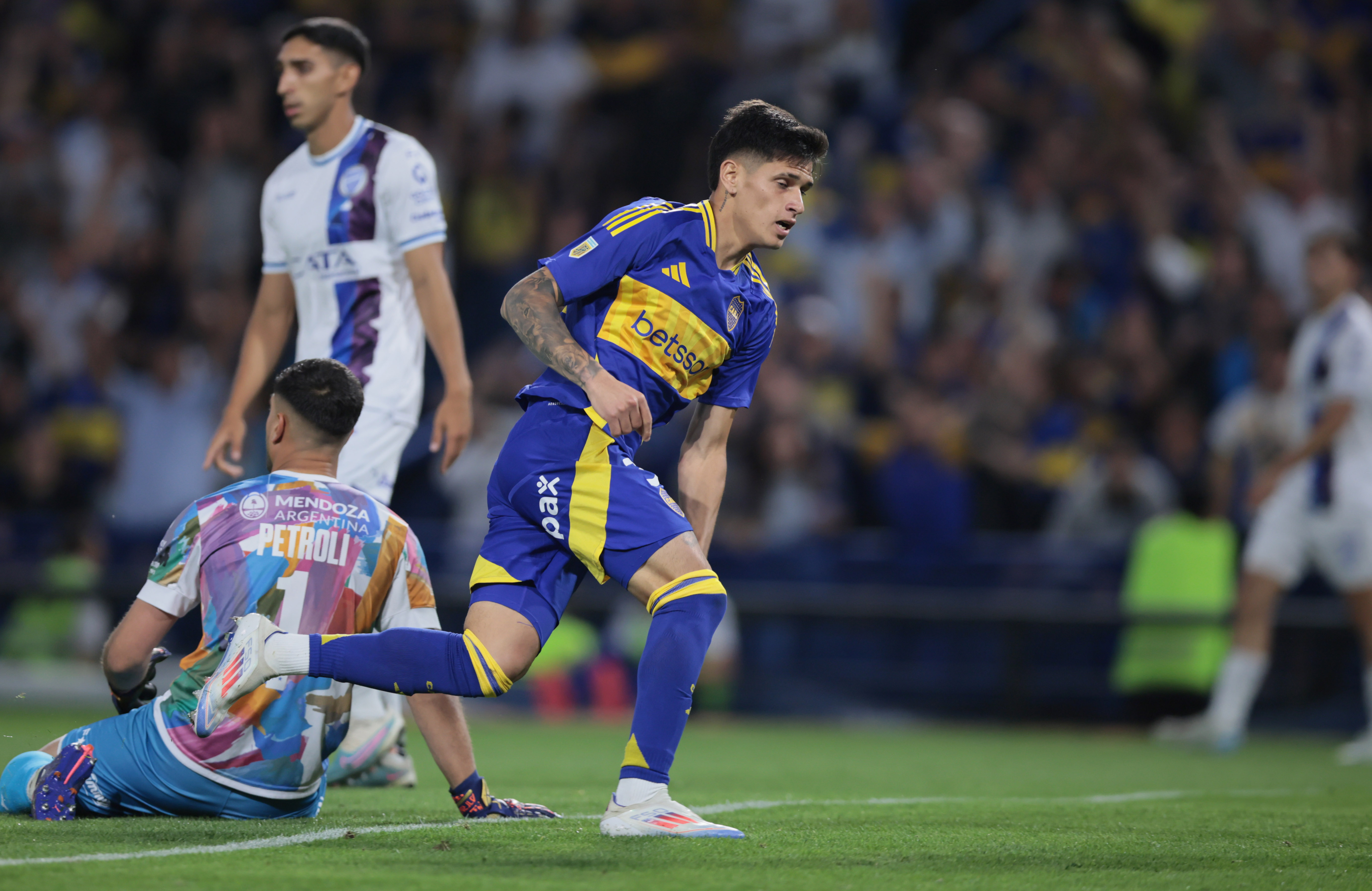 Aguirre marcó el primer tanto de Boca en la goleada ante Godoy Cruz, entre semana. 