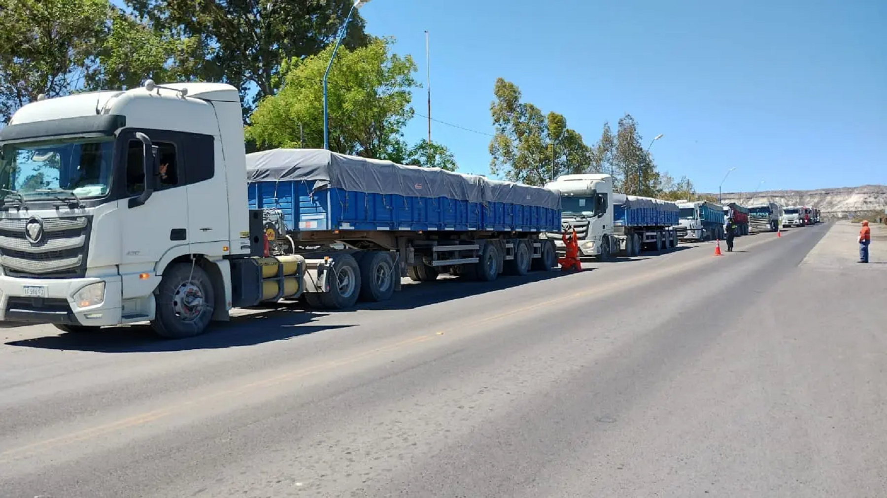 Control de carga sobre Ruta 6. Foto: gentileza.