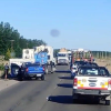 Imagen de Video | Ruta 7: dos camionetas chocaron y demoraron el tránsito en Vaca Muerta