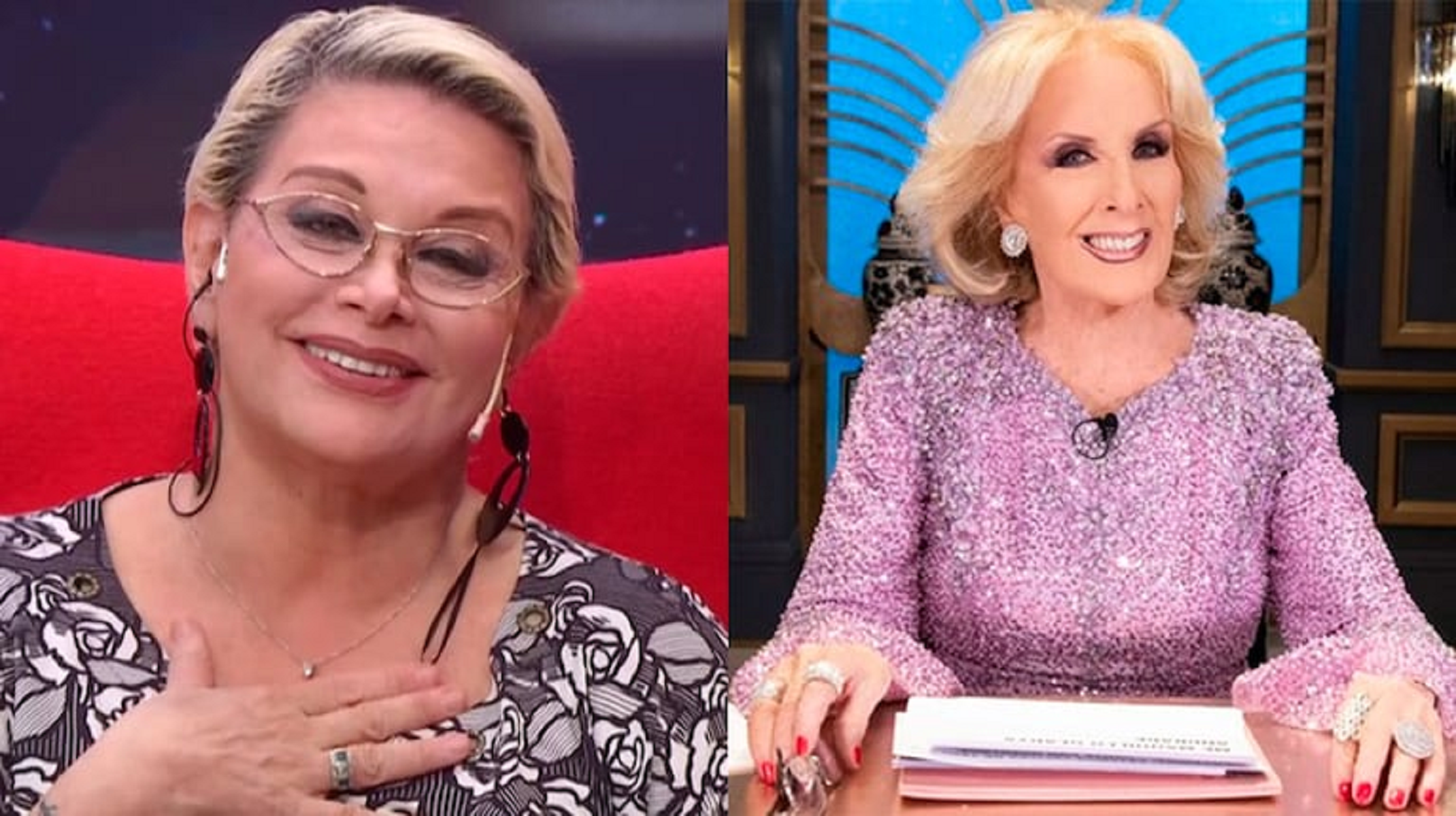 Carmen Barbieri y Mirtha Legrand. 