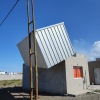 Imagen de Temporal en Chubut: el viento voló el segundo piso de una casa en construcción