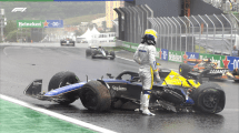 Imagen de Franco Colapinto chocó y abandonó en el GP de Brasil: los memes en redes