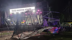 Murió una mujer en la Fiesta de la Música en Santa Fe: se derrumbó el escenario por el viento