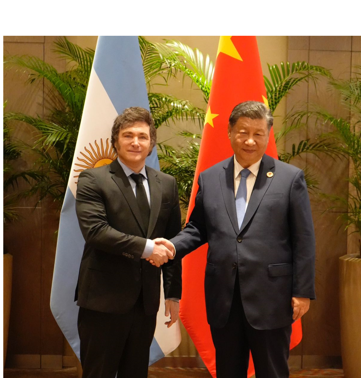 Javier Milei se reunió con Xi Jinping en su primer encuentro bilateral. (Gentileza).