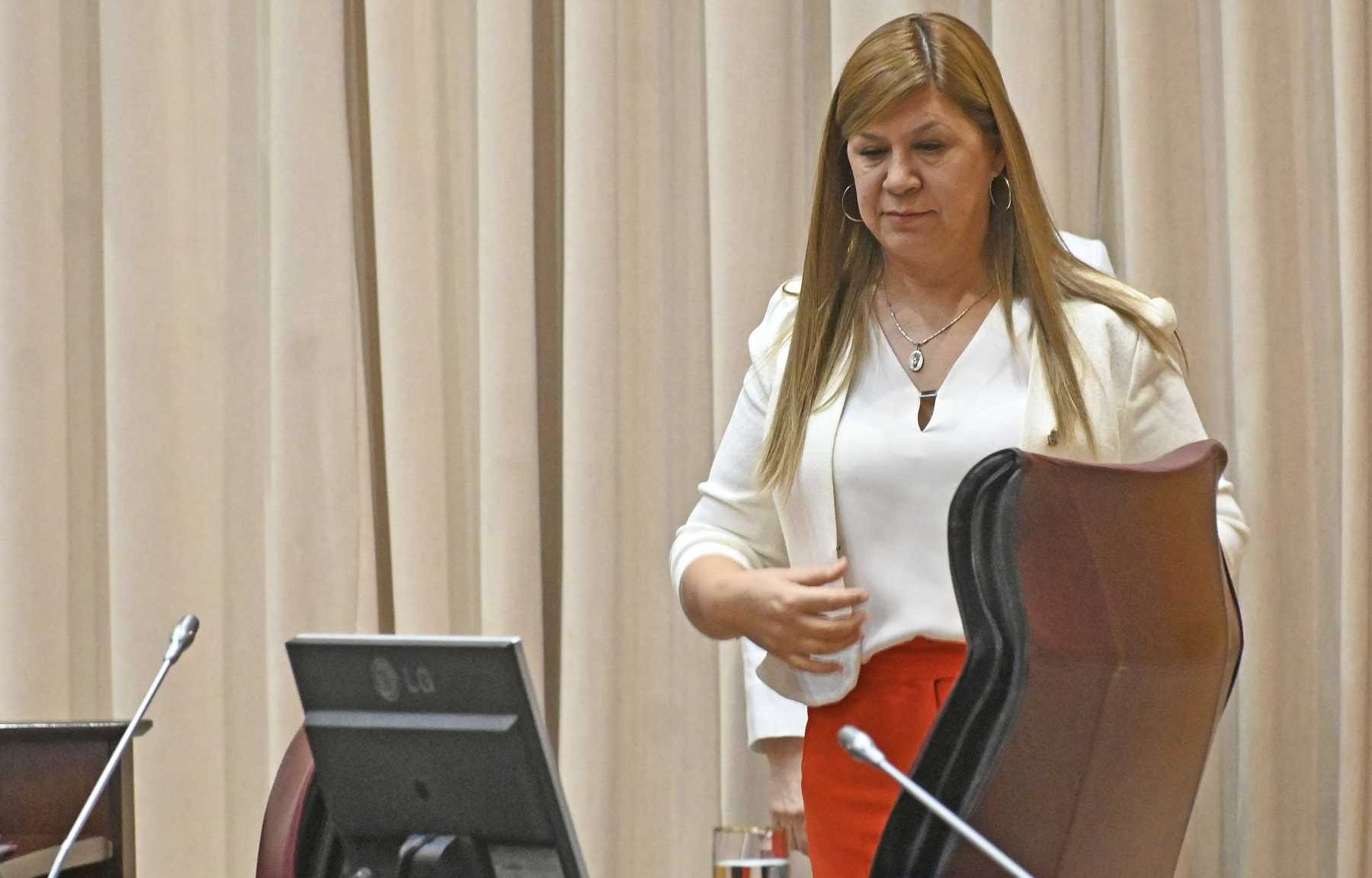 Gloria Ruiz en la última sesión de la Legislatura. Foto: Florencia Salto.