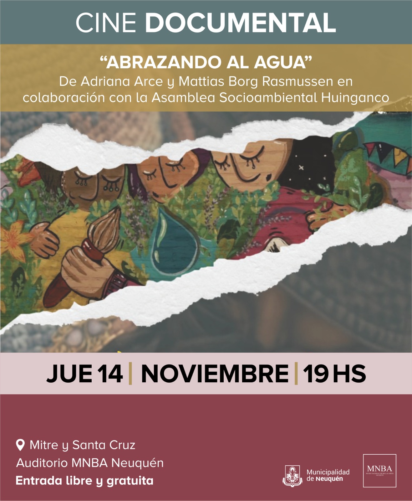 Proyección del documental «Abrazando el Agua»